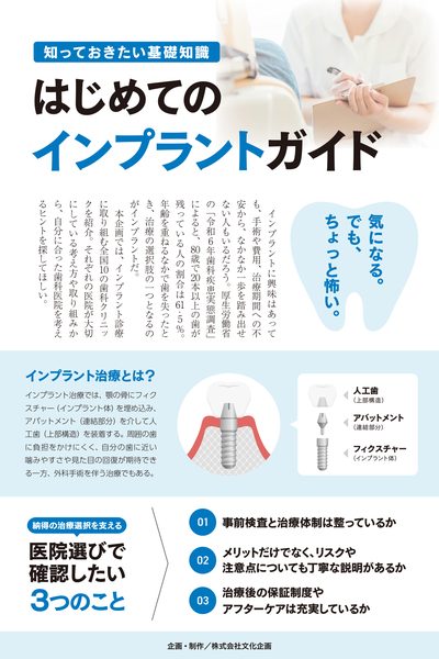 『週刊文春』歯科企画「はじめてのインプラントガイド」扉ページ
